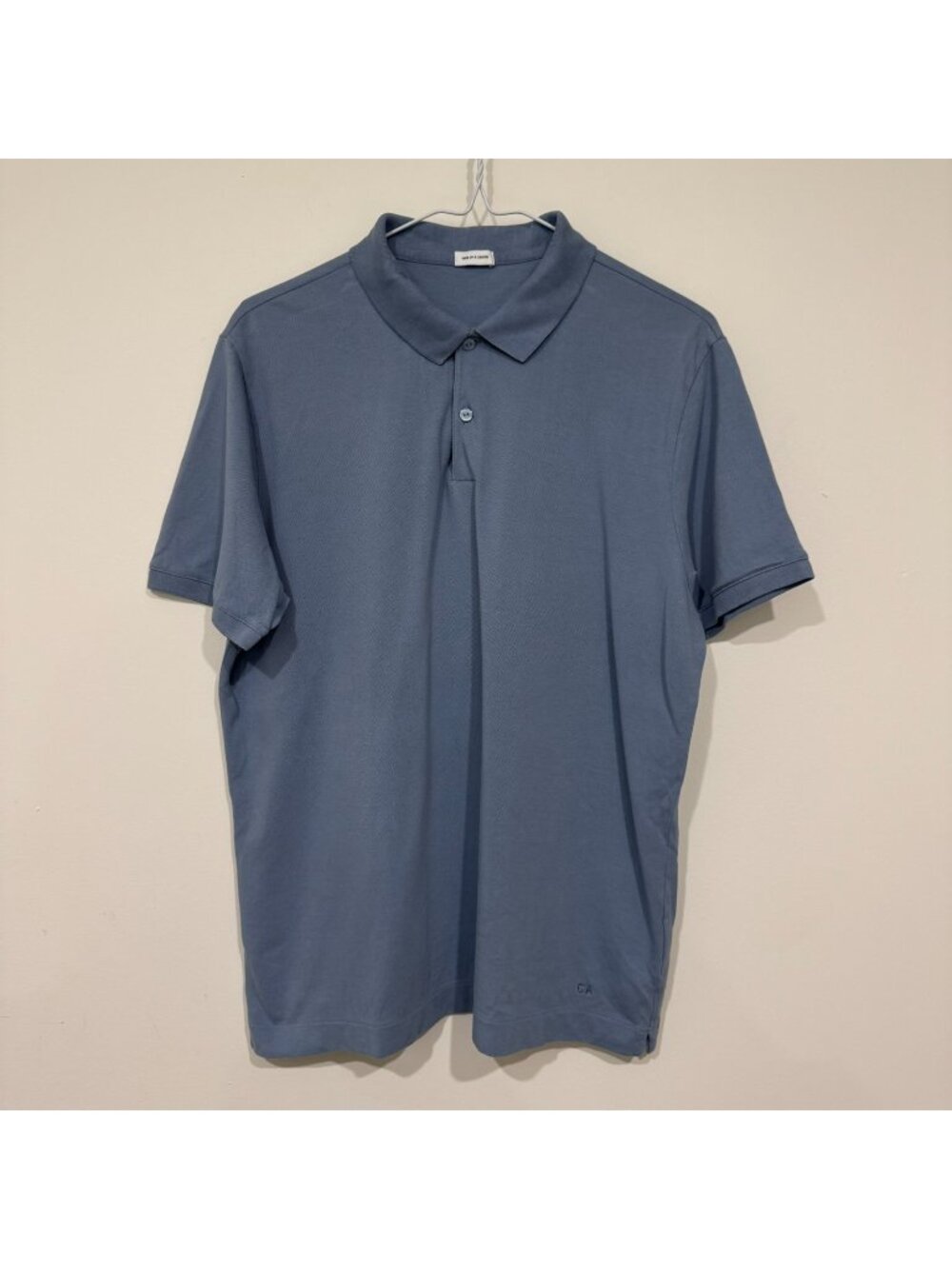 Son of a Tailor Mens Pique Cotton Short Sleeve Polo CA Initials Size L *See Desc